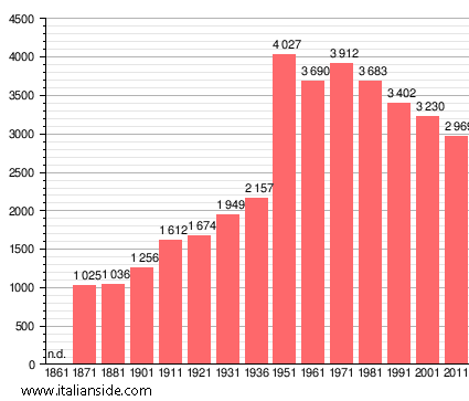 Population statistics for Torviscosa