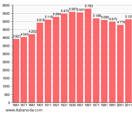 Population statistics for Rapolano Terme