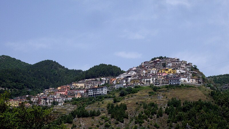 Panorama of Castelluccio Superiore, Basilicata