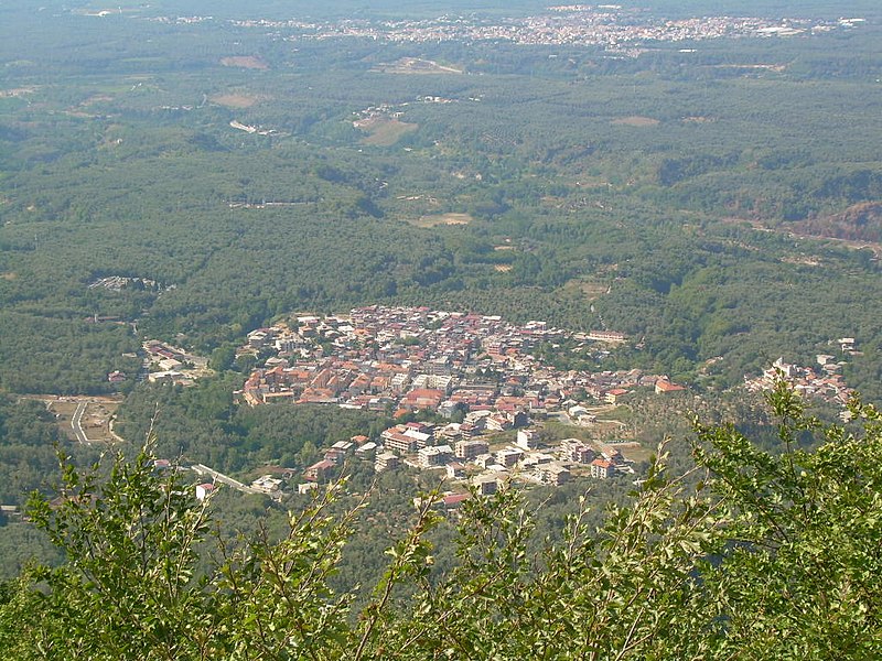 Panorama of Molochio, Calabria