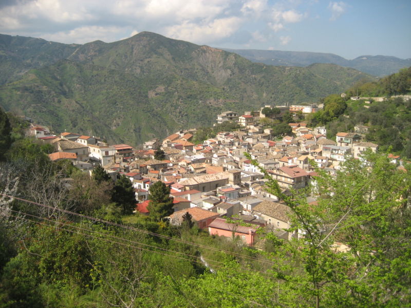 Panorama of Pazzano, Calabria