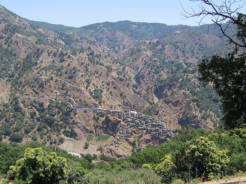 Panorama of Roghudi, Calabria