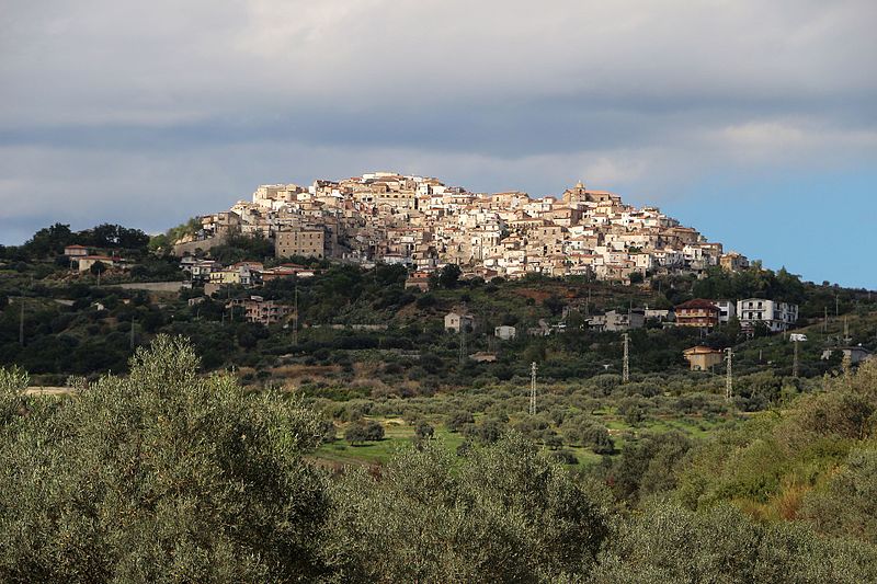 Panorama of Stignano, Calabria