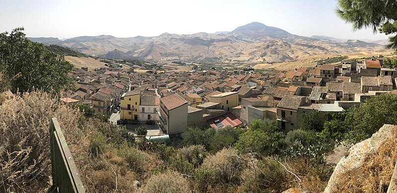 Panorama of Acquaviva Platani, Sicily