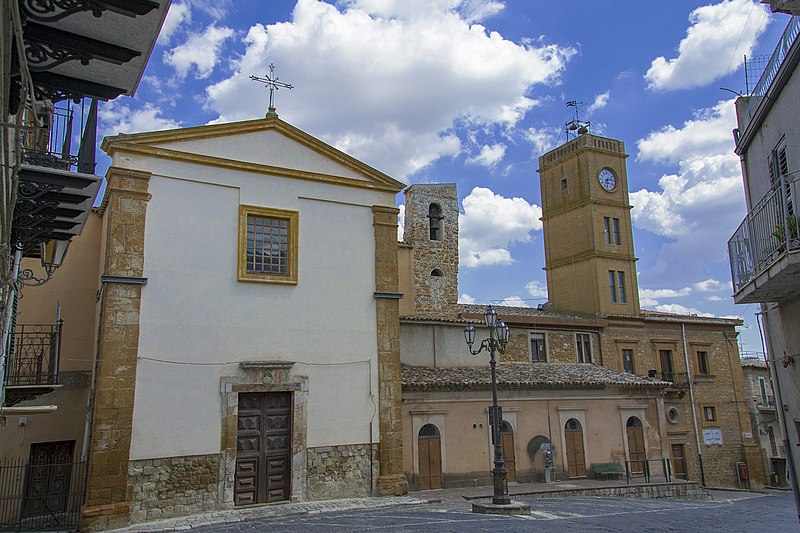 Panorama of Pietraperzia, Sicily