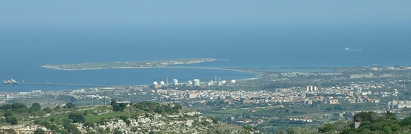 Panorama of Priolo Gargallo, Sicily